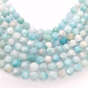 Amazonit 7mm*7mm fasetiran