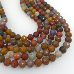 Jaspis 8mm fasetiran