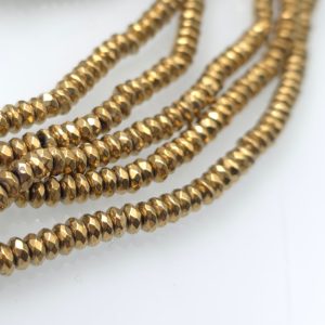 Hematit 4mm×2mm fasetiran