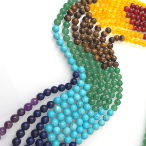 Čakra niska 8mm (karneol, citrin, tigrovo oko, aventurin, tirkiz, lapis lazuli i ametist)