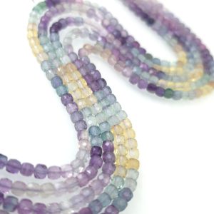 Fluorit 4mm×4mm fasetiran