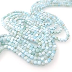 Larimar ~3mm×3mm fasetiran