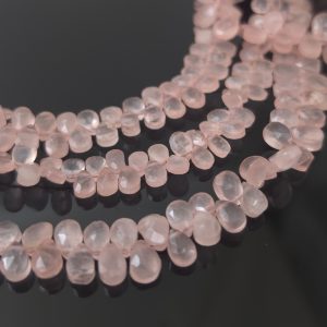 Roze kvarc ~8mm×5mm fasetiran 20cm niska