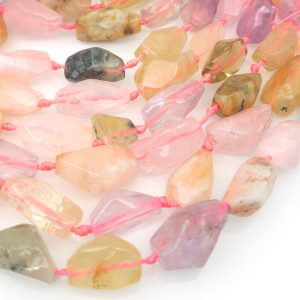 Roze kvarc (citrin, prehnit i ametist) ~16mm×36mm